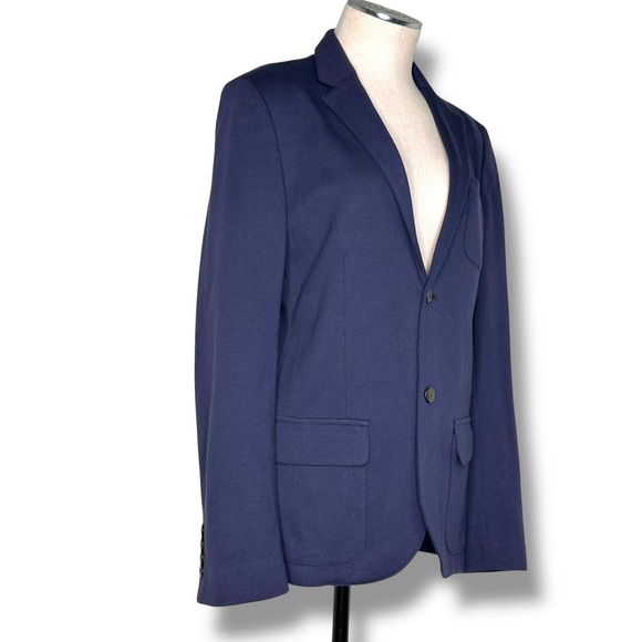 Polo Ralph Lauren Boys Navy Blue Knit‎ Two Button Blazer Jacket - Picture 6 of 9